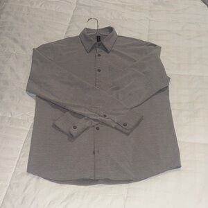 lululemon Grey Button-Down Shirt